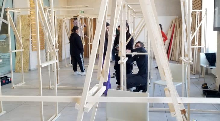 Installation des structures pour la journée portes ouvertes